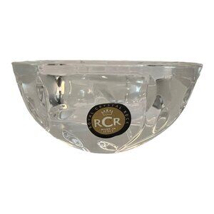 Royal Crystal Rock RCR Made In Italy Glass Votive Tea Candle Holder 2.5" X 3.5"